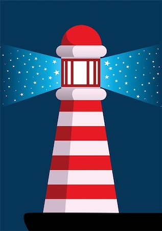simsearch:400-04743379,k - vector illustration of a lighthouse Foto de stock - Royalty-Free Super Valor e Assinatura, Número: 400-04743379