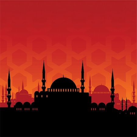 simsearch:400-05381430,k - vector cityscape of istanbul Stock Photo - Budget Royalty-Free & Subscription, Code: 400-04743373