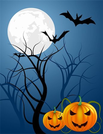 robisklp (artist) - Halloween night, vector illustration Fotografie stock - Microstock e Abbonamento, Codice: 400-04743428