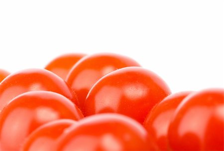 simsearch:400-06101333,k - Cluster of cherry tomatoes on the white Stock Photo - Budget Royalty-Free & Subscription, Code: 400-04743512
