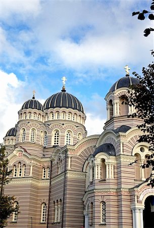 Russian ortodoxal cathedral in riga city Stock Photo - Budget Royalty-Free & Subscription, Code: 400-04743678