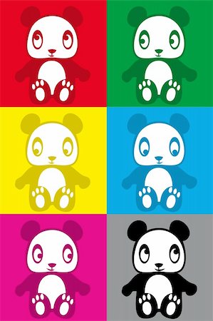 poulayot (artist) - illustration panda eps 8 format Stockbilder - Microstock & Abonnement, Bildnummer: 400-04743700