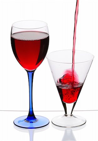 simsearch:400-07450722,k - Wineglass with red wine isolated on white background Stock Photo - Budget Royalty-Free & Subscription, Code: 400-04743864