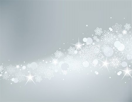 snowflakes on window - Gray abstract Christmas background with white snowflakes Stock Photo - Budget Royalty-Free & Subscription, Code: 400-04754211
