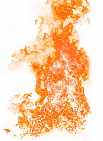 Fire flame isolated on white background Stock Photo - Budget Royalty-Free & Subscription, Code: 400-04754384