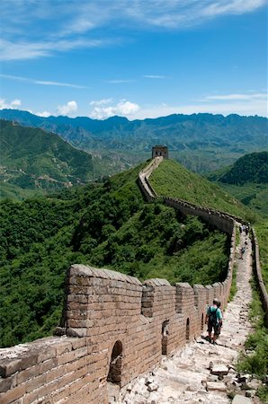 simatai - The Great Wall of China on a beautiful day Stock Photo - Budget Royalty-Free & Subscription, Code: 400-04754786