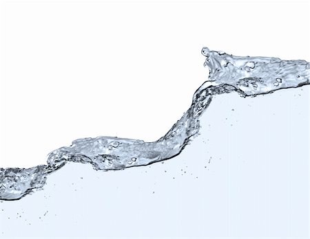 sink with bath bubbles - close-up of large water wave on white background Stock Photo - Budget Royalty-Free & Subscription, Code: 400-04754806