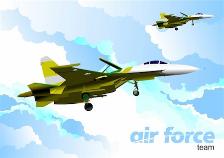 simsearch:400-04270337,k - Air force team. Vector illustration Foto de stock - Super Valor sin royalties y Suscripción, Código: 400-04755064