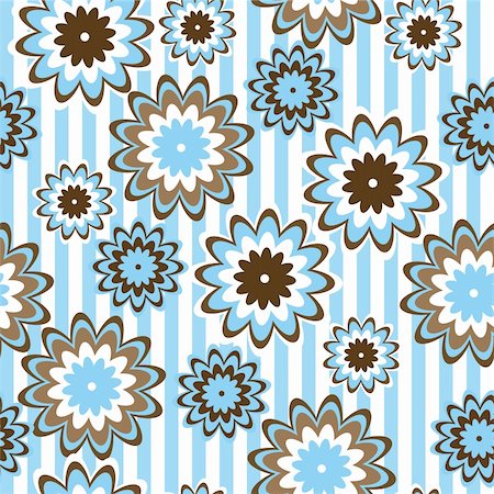 simsearch:400-04861823,k - Seamless flower background. Easy to edit vector image.  EPS 10 vector file included Fotografie stock - Microstock e Abbonamento, Codice: 400-04755198