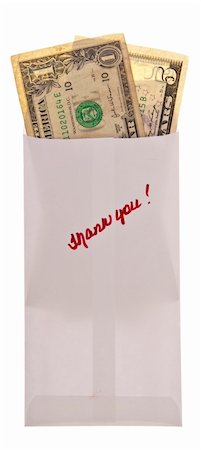 simsearch:400-04717440,k - Money in a Bank Envelope with a Handwritten Thank You Isolated on White with a Clipping Path. Stock Photo - Budget Royalty-Free & Subscription, Code: 400-04755466