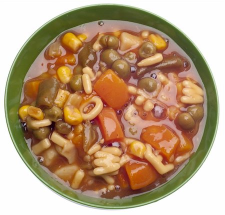 simsearch:400-06480358,k - Vegetable Soup with a Variety of Vegetables and Alphabet Noodles. Foto de stock - Super Valor sin royalties y Suscripción, Código: 400-04755606