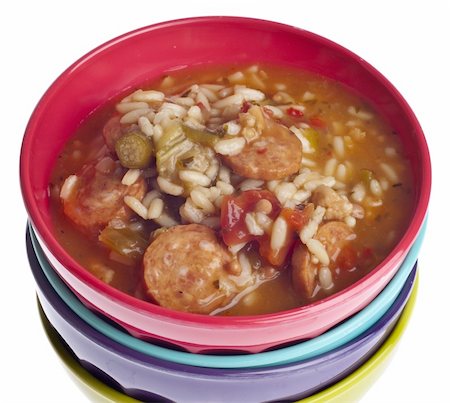 stew sausage - Fresh Gumbo with Okra Soup, a Warm Fall Treat. Stock Photo - Budget Royalty-Free & Subscription, Code: 400-04755681