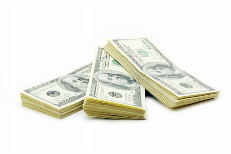 stock of money isolated on white background Foto de stock - Super Valor sin royalties y Suscripción, Código: 400-04755822