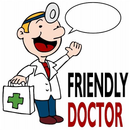An image of a friendly doctor holding medical kit. Stock Photo - Budget Royalty-Free & Subscription, Code: 400-04756514
