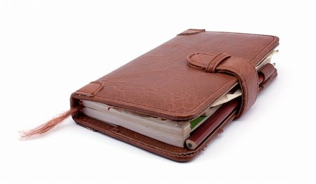 simsearch:700-02371524,k - Brown old notebook isolated on white background Stock Photo - Budget Royalty-Free & Subscription, Code: 400-04757022