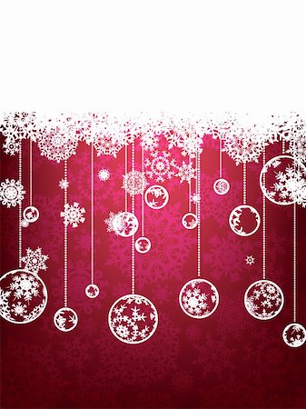 simsearch:400-05739036,k - Christmas background with copyspace. All elements on separate layers. EPS 8 vector file included Photographie de stock - Aubaine LD & Abonnement, Code: 400-04757045