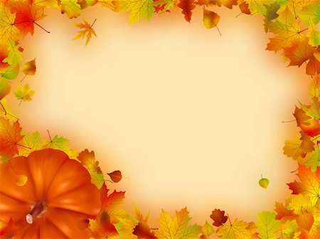 Thanksgiving holiday frame. EPS 8 vector file included Stock Photo - Budget Royalty-Free & Subscription, Code: 400-04757050