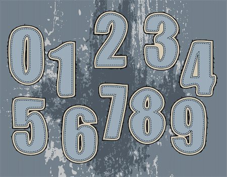 poulayot (artist) - tileable vector illustration of a set of numbers for textile in eps 8 file Stockbilder - Microstock & Abonnement, Bildnummer: 400-04757733