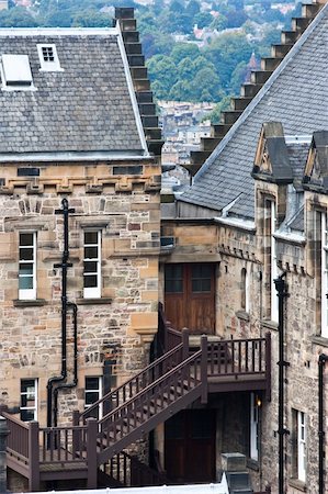 famous scottish landmarks - Edimburgh view from the castle, with typicals gray roofs Stock Photo - Budget Royalty-Free & Subscription, Code: 400-04758057