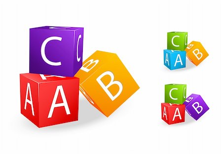 simsearch:400-06527572,k - toy cubes with letter a b c Stock Photo - Budget Royalty-Free & Subscription, Code: 400-04758203