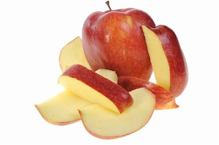 simsearch:400-04898692,k - sliced red apple on white background Foto de stock - Royalty-Free Super Valor e Assinatura, Número: 400-04759150