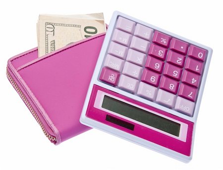 simsearch:400-04764161,k - Pink Caluclator with Money Filled Wallet Foto de stock - Super Valor sin royalties y Suscripción, Código: 400-04759324