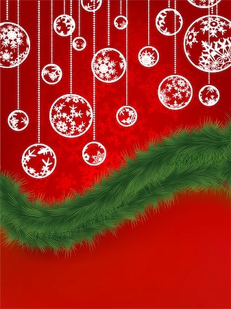 simsearch:400-04240721,k - Christmas background with snowflakes tree branches. EPS 8 vector file included Stockbilder - Microstock & Abonnement, Bildnummer: 400-04759641