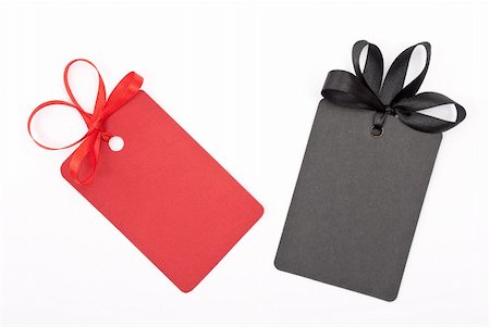 simsearch:400-04752957,k - Gift tags with bows Photographie de stock - Aubaine LD & Abonnement, Code: 400-04759681