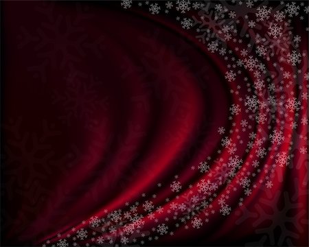 Winter red background with snowflakes. Vector illustration Stock Photo - Budget Royalty-Free & Subscription, Code: 400-04759757