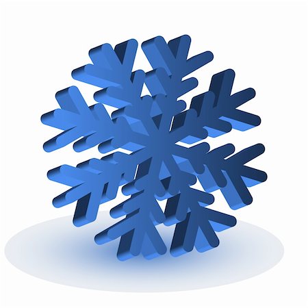 The blue isolated snowflake on a white background Stock Photo - Budget Royalty-Free & Subscription, Code: 400-04759758