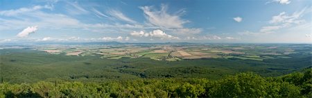 scrub country - Panorama of forests, meadows and fields under a beautiful sky Stock Photo - Budget Royalty-Free & Subscription, Code: 400-04759787