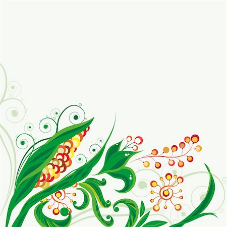 flower border design of rose - Border made of flourishes and floral patterns on a light green background. Stock Photo - Budget Royalty-Free & Subscription, Code: 400-04759957