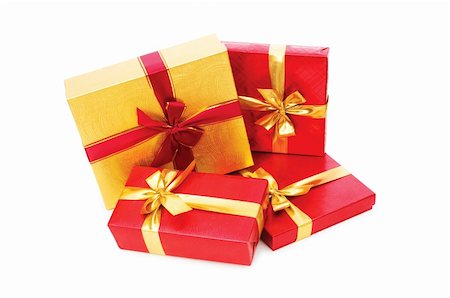 simsearch:400-06080917,k - Gift boxes isolated on the white background Stock Photo - Budget Royalty-Free & Subscription, Code: 400-04750242