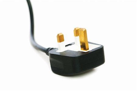 simsearch:400-05317787,k - Electric plug isolated on the white background Stock Photo - Budget Royalty-Free & Subscription, Code: 400-04750324