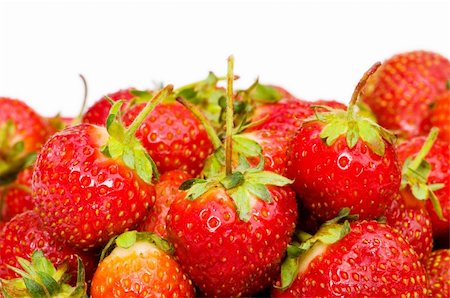 simsearch:400-04243170,k - Red strawberries isolated on the white background Stock Photo - Budget Royalty-Free & Subscription, Code: 400-04750323