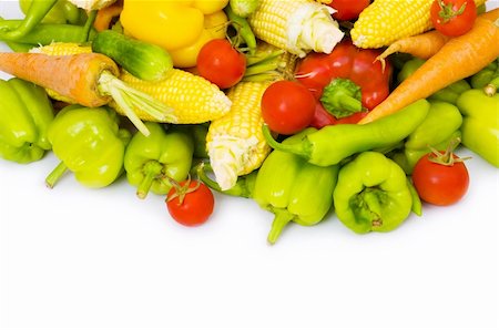 simsearch:400-04243170,k - Various vegetables isolated on the white background Stock Photo - Budget Royalty-Free & Subscription, Code: 400-04750375