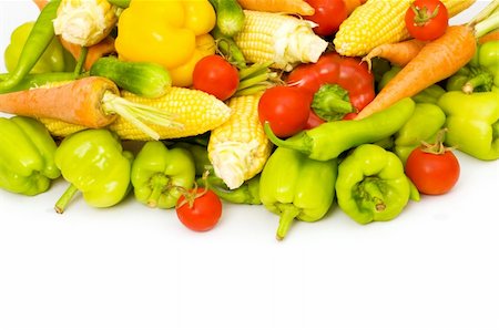 simsearch:400-04243170,k - Various vegetables isolated on the white background Stock Photo - Budget Royalty-Free & Subscription, Code: 400-04750376
