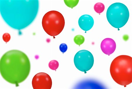 simsearch:400-05174564,k - Background of color party balloons on white background Fotografie stock - Microstock e Abbonamento, Codice: 400-04750777