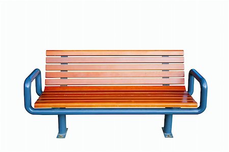 rodho (artist) - Park bench isolated on white background. with Clipping Path Included Stock Photo - Budget Royalty-Free & Subscription, Code: 400-04751122