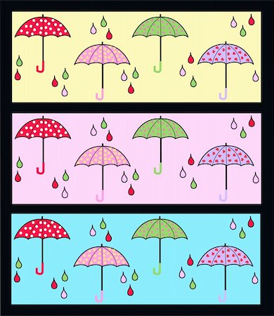 paper umbrella - seamless umbrella pattern Stock Photo - Budget Royalty-Free & Subscription, Code: 400-04751910