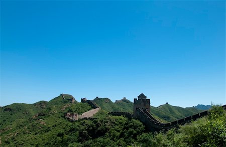 simatai - The Great Wall of China on a beautiful day Stock Photo - Budget Royalty-Free & Subscription, Code: 400-04752255