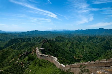 simatai - The Great Wall of China on a beautiful day Stock Photo - Budget Royalty-Free & Subscription, Code: 400-04752257