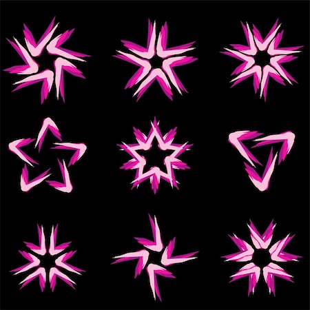 simsearch:400-04752261,k - Set of different stars icons for your design. Black edition #7 Photographie de stock - Aubaine LD & Abonnement, Code: 400-04752265