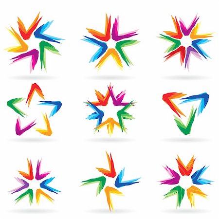 simsearch:400-08403591,k - Set of different stars icons for your design. White releases #11. Stock Photo - Budget Royalty-Free & Subscription, Code: 400-04752266