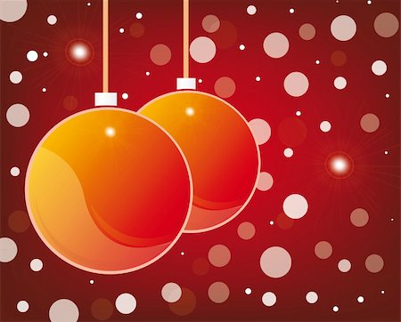 simsearch:400-04762396,k - red christmas glossy balls on red background Stock Photo - Budget Royalty-Free & Subscription, Code: 400-04752355