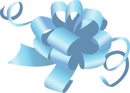 simsearch:400-05693376,k - Vector illustration. Blue bow, decoration, gift wrapping Stockbilder - Microstock & Abonnement, Bildnummer: 400-04752418