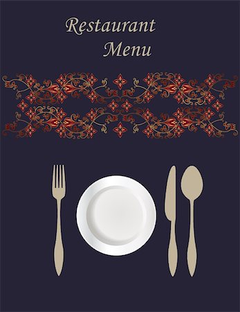 dinner plate graphic - Menu Card Design Foto de stock - Super Valor sin royalties y Suscripción, Código: 400-04752437