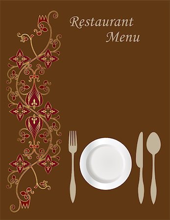 dinner plate graphic - Menu Card Design Foto de stock - Super Valor sin royalties y Suscripción, Código: 400-04752438