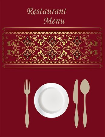 dinner plate graphic - Menu Card Design Foto de stock - Super Valor sin royalties y Suscripción, Código: 400-04752440