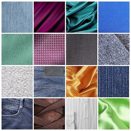 simsearch:400-05265987,k - Different fabric textures in close-up Foto de stock - Super Valor sin royalties y Suscripción, Código: 400-04752467